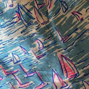 Linen Lilly Pulitzer Sailboat Shortd